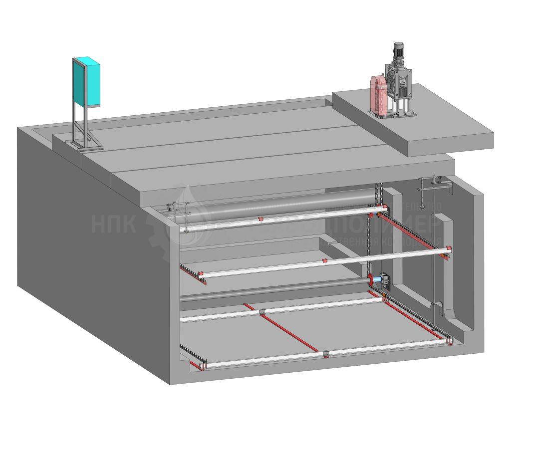 AMUR-30,5-6,0-2,0.00.00.000 Скребковый механизм для секции отстойника (4)
